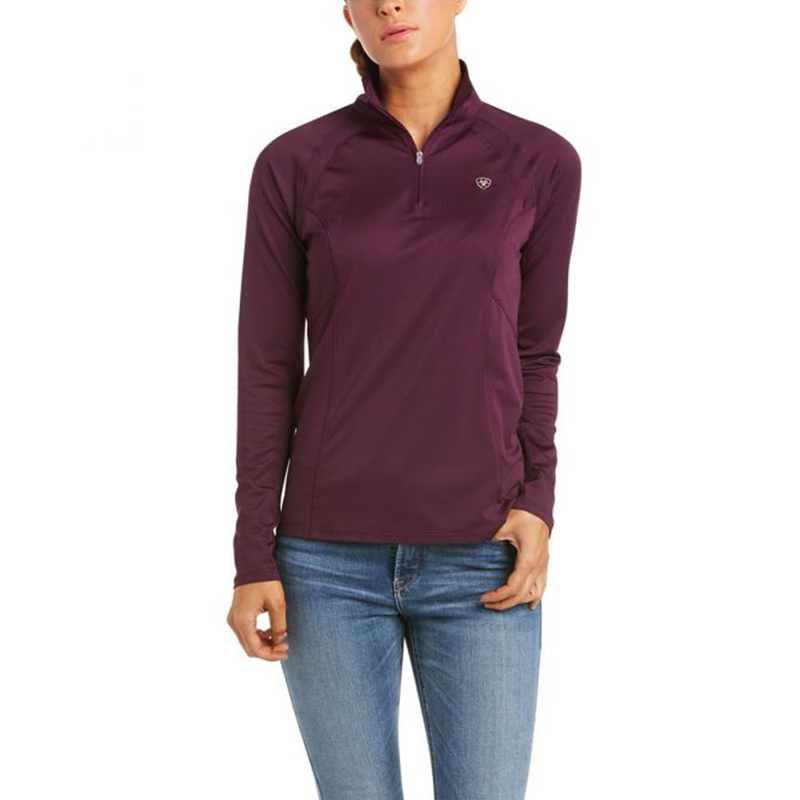 Ariat Womens Sunstopper 2.0 LS Base Layer - Italian Plum