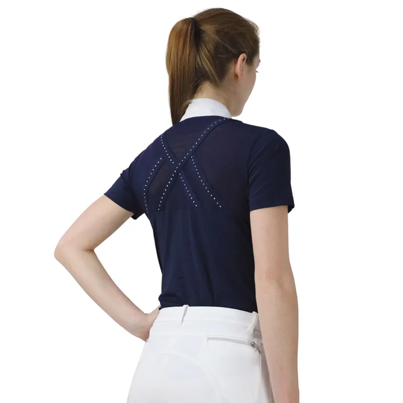 Hy Equestrian Suki Show Shirt - Navy-1