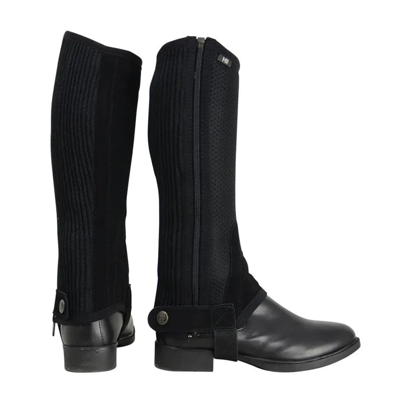 Hy Equestrian Air Mesh Half Chaps - Black