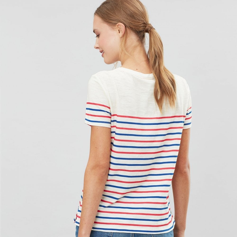 Joules Carley Embroidered T-Shirt - Sausage Stripe-2
