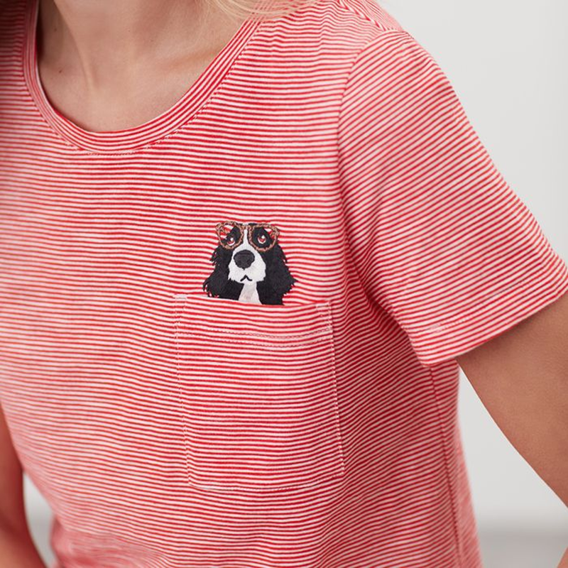 Joules Carley Print T-Shirt - Spaniel Pocket-1
