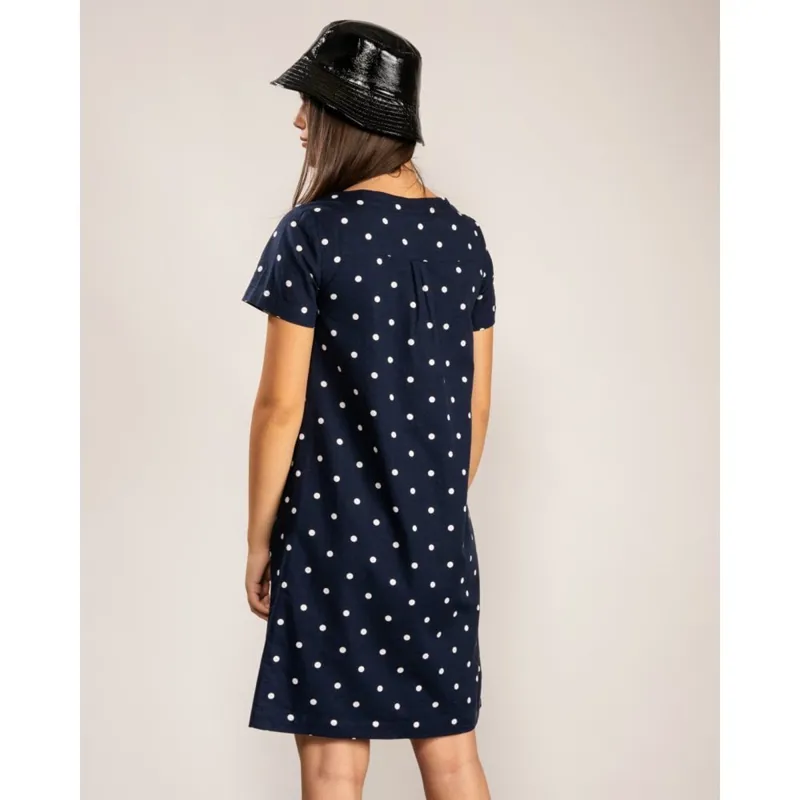Joules Fifi Print Shift Dress - Navy Spot-2