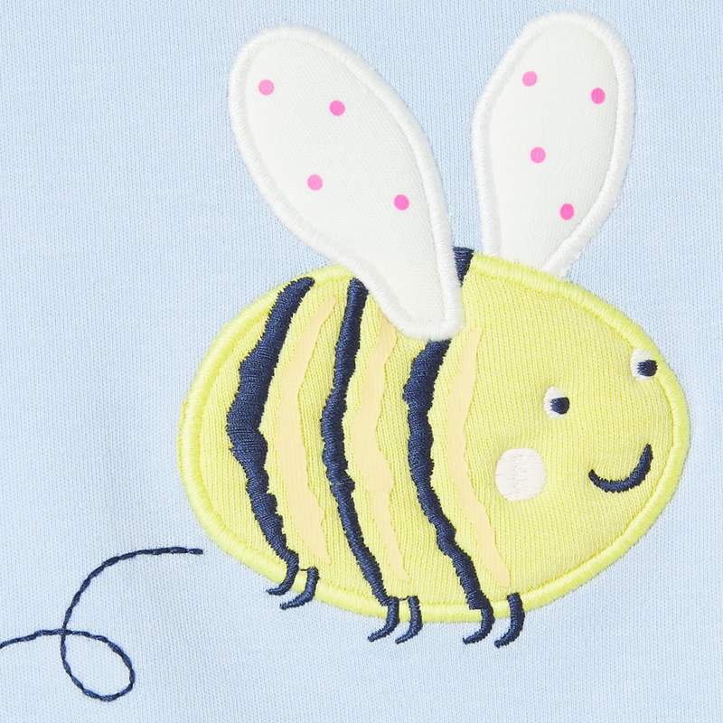 Joules Tate Artwork Short Sleeve T-Shirt - Blue Bee-5