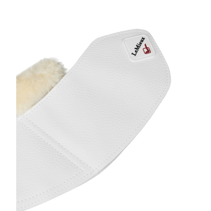 LeMieux Fleece WrapRound Over Reach Boots - White/White-1