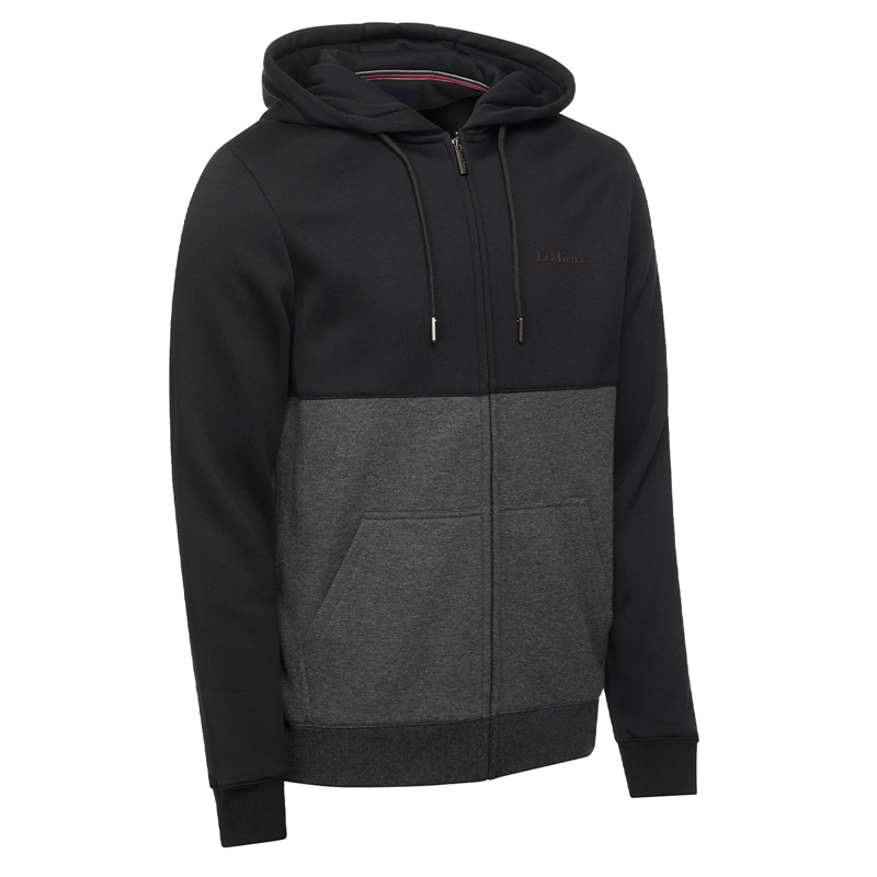 LeMieux Men's Zip Through Hoodie - Charcoal-1