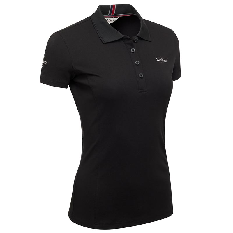 LeMieux Elite Ladies Polo Shirt II - Black-2