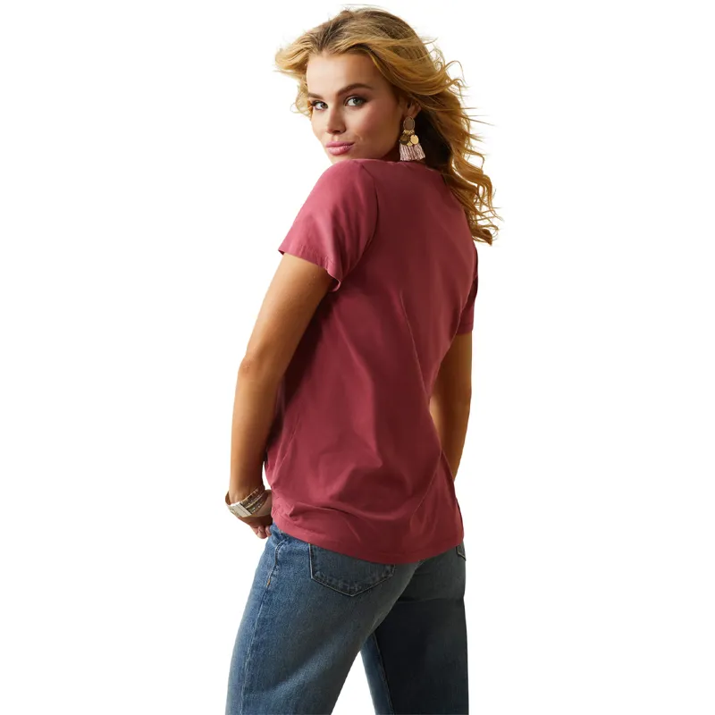 Ariat Women's Real Durable Goods Tee - Earth Red-1