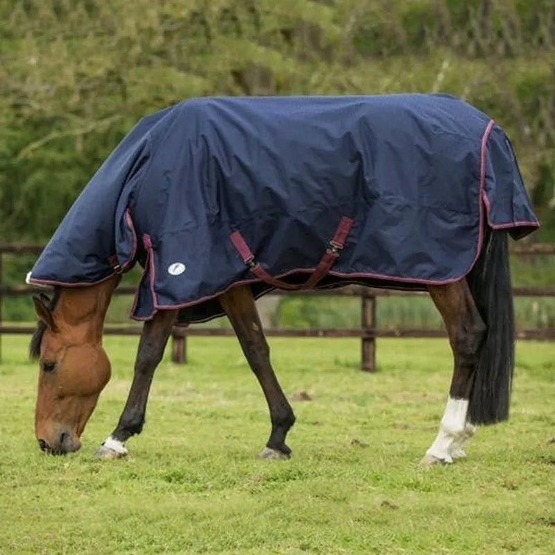 JHL Essential Medium Weight Combo Turnout Rug - Navy/Burgundy -1