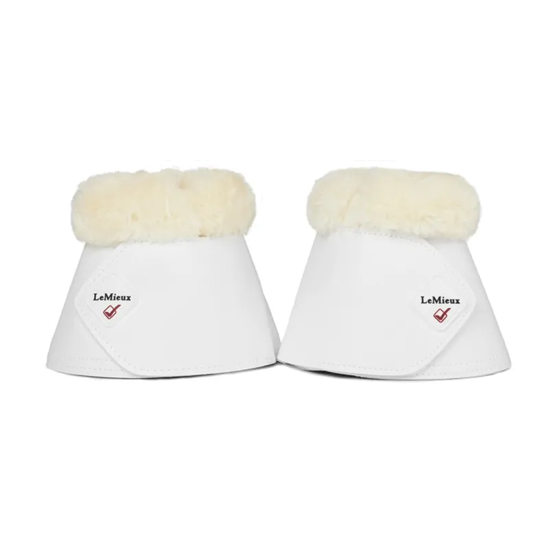 LeMieux Fleece WrapRound Over Reach Boots - White/White