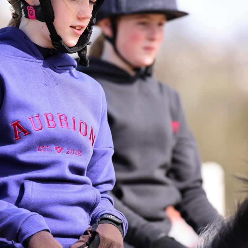 Aubrion Serene Hoodie - Young Rider - Ink-3