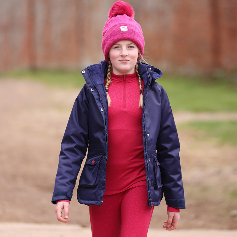 Aubrion Young Rider Palisade Waterproof Coat - Navy-3