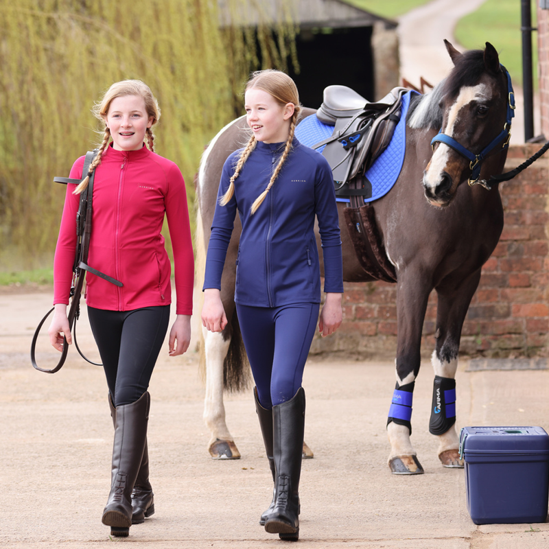 Aubrion Young Rider Non-Stop Jacket - Cerise-3