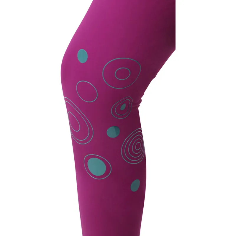 Hy Equestrian DynaMizs Ecliptic Riding Tights - Plum/Teal-1