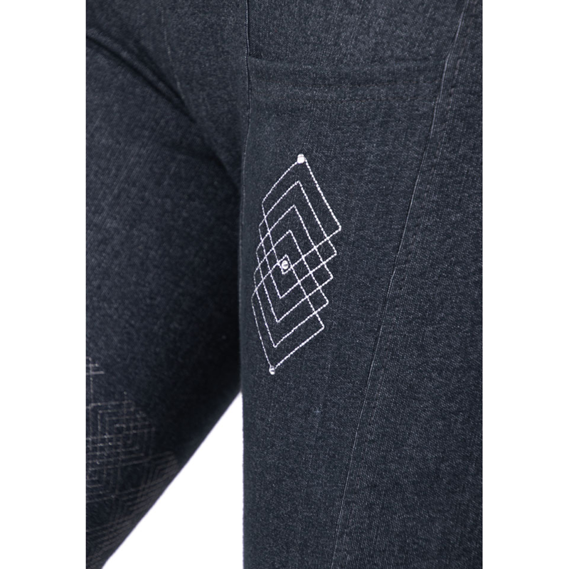 Hy Equestrian Ladies Jesmond Jewel Look Tights - Denim-3