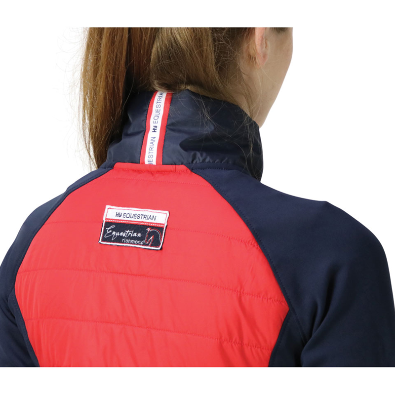 Hy Equestrian Richmond Collection Children's Padded Jacket - Navy/Red-3