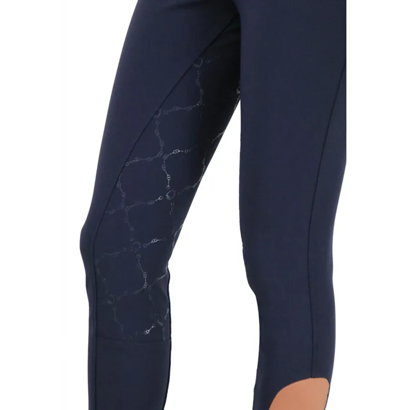 Hy Equestrian Exquisite Bit and Stirrup Collection Breeches - Navy-3