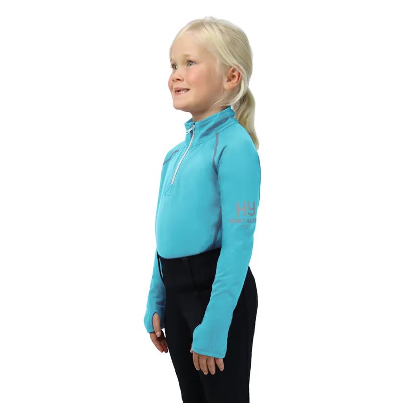 Hy Sport Active Young Rider Base Layer - Sky Blue