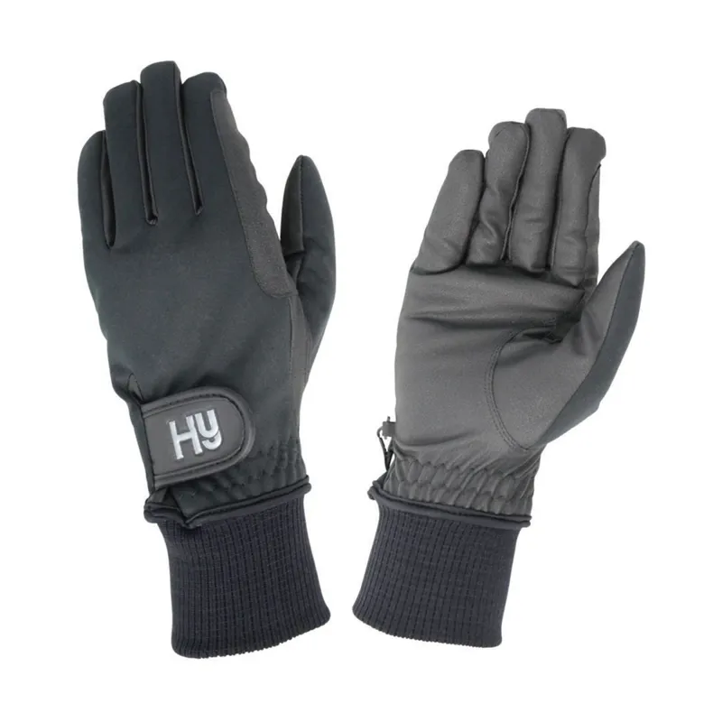 Hy Equestrian Ultra Warm Softshell Gloves - Black