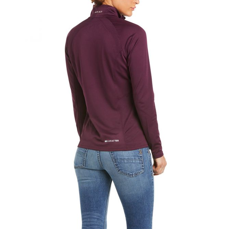 Ariat Womens Sunstopper 2.0 LS Base Layer - Italian Plum-1