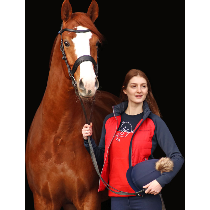 Hy Equestrian Richmond Collection Padded Jacket - Navy/Red-4