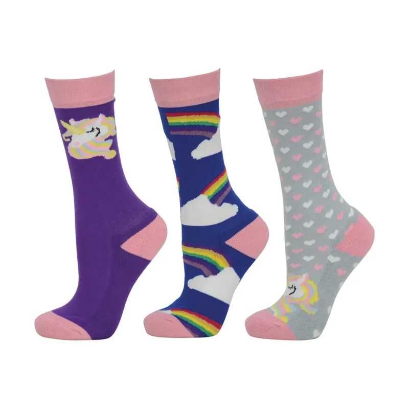 Hy Equestrian Children's Unicorn Socks - 3 Pack