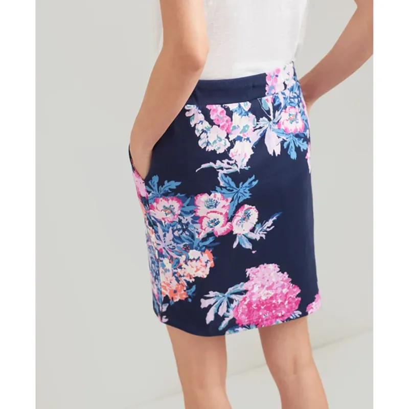 Joules Portia Print Jersey Skirt - Navy Floral-3