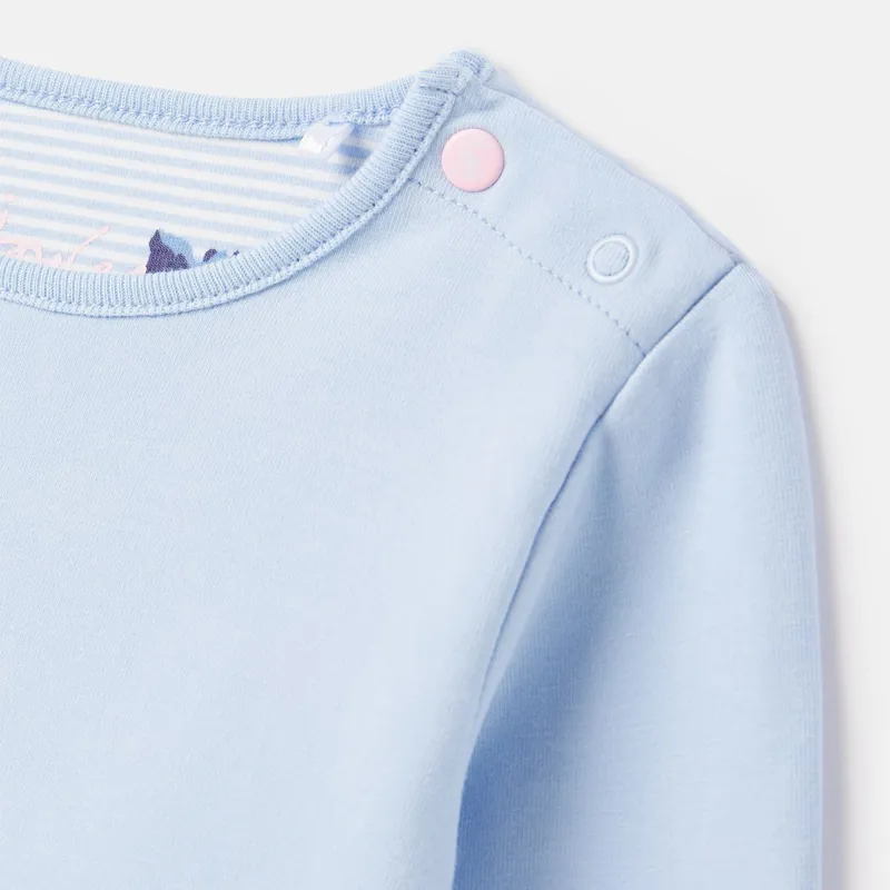 Peter Rabbit Poppy Organic Long Sleeved Applique Top With Frill Leggings - Blue Floral Rabbit-4