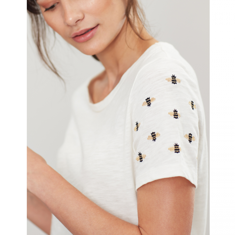 Joules Carley Embroidered T-Shirt - Yellow Bee-3