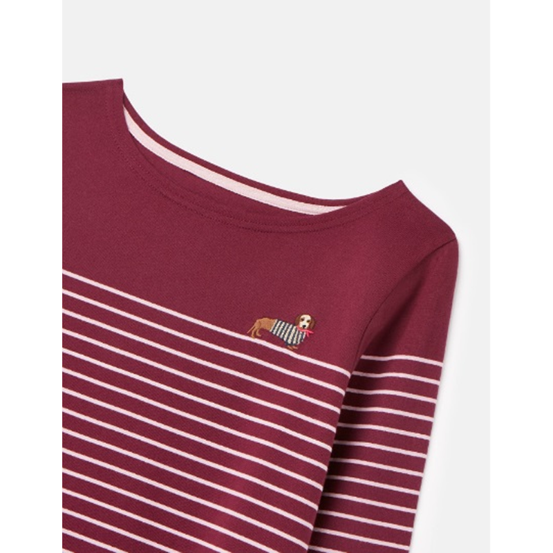 Joules Harbour Long Sleeve Jersey Top - Purple Potion Stripe-2