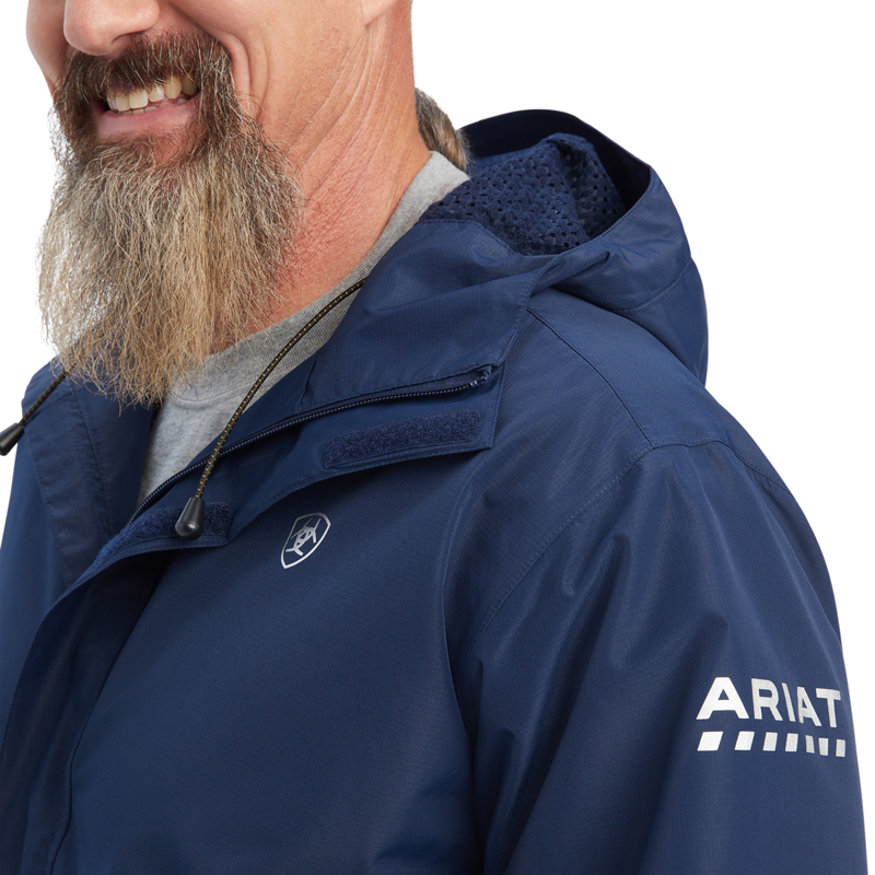 Ariat Men's Rebar Stormshell Waterproof Jacket - Navy-3