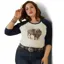 Ariat Women's Painted Dreams T-Shirt - Coconut Milk/Navy