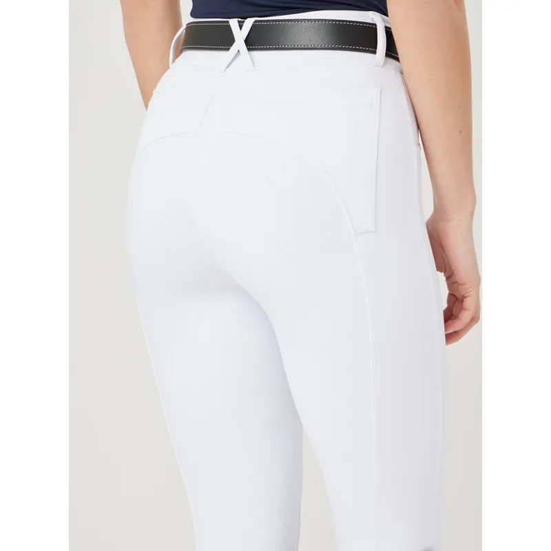 LeMieux Demi Pull On Breggings Full Seat - White-3
