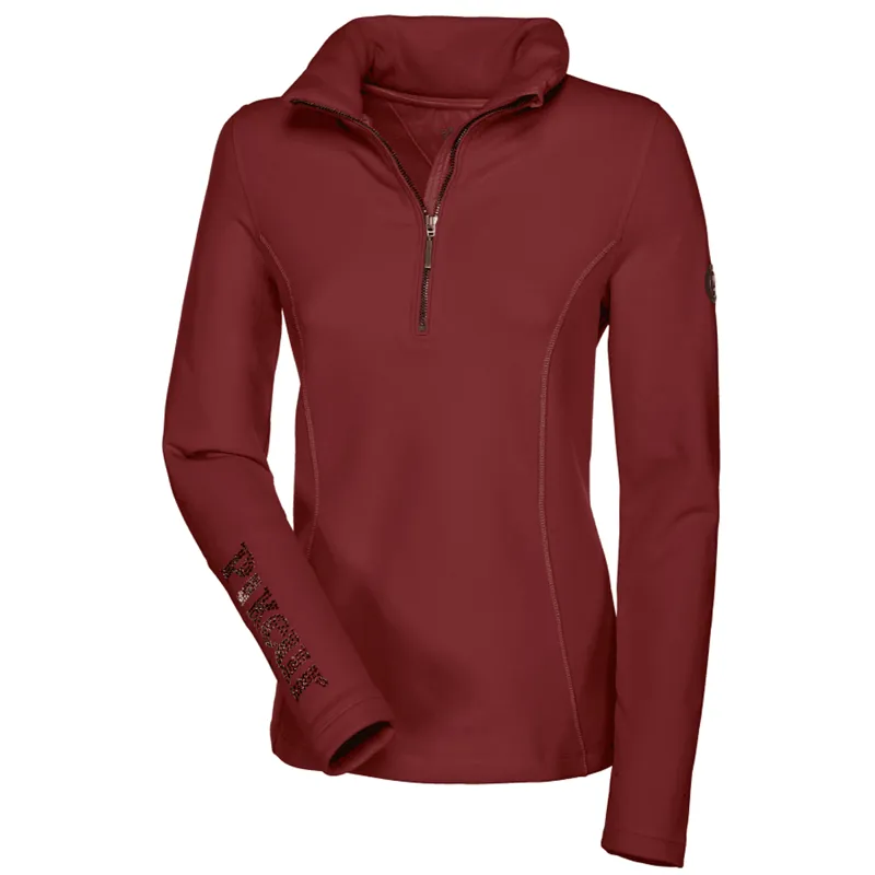 Pikeur Thia Ladies Polartec Top - Mahogany Red
