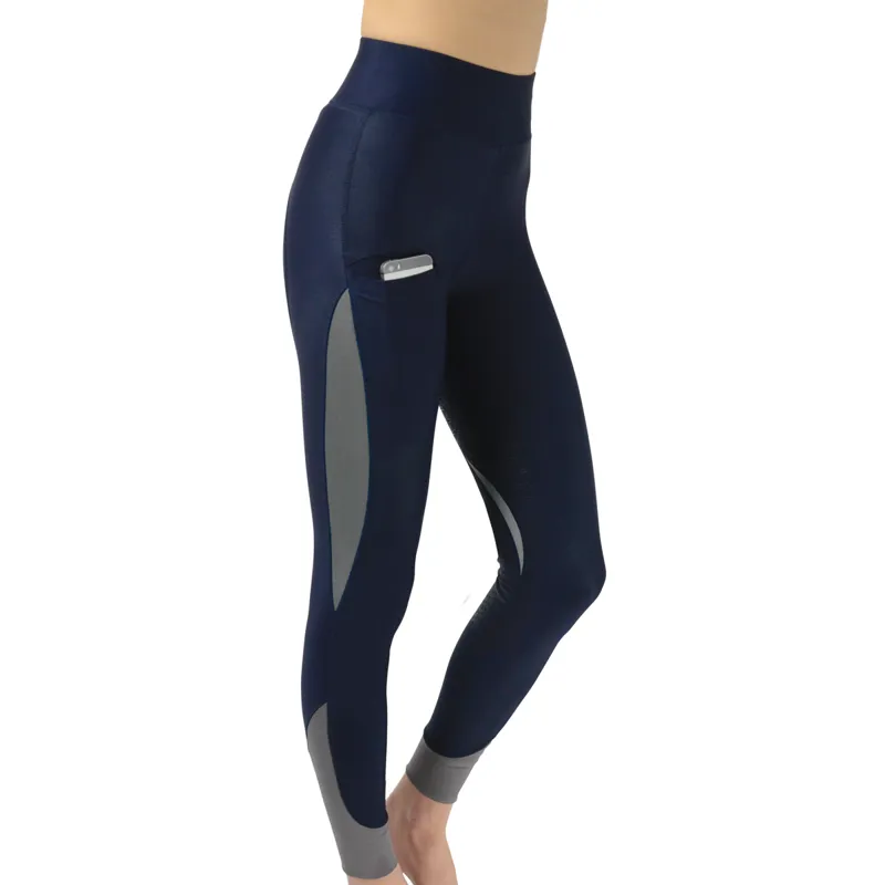 Hy Sport Active Silicone Riding Skins - Navy/Pencil Point Grey