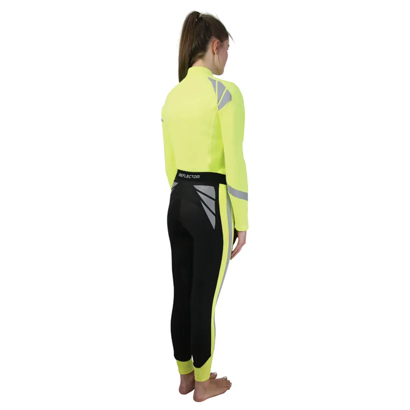 Reflector Riding Tights By Hy Equestrian - Yellow-1