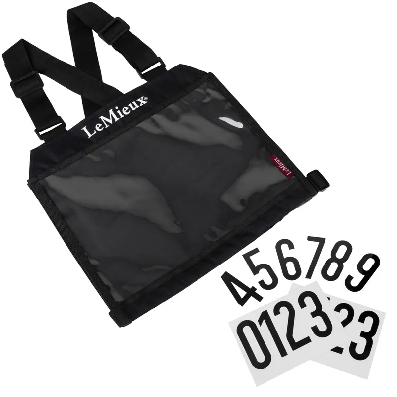 LeMieux Eventing Bib with Numbers Pack - Black
