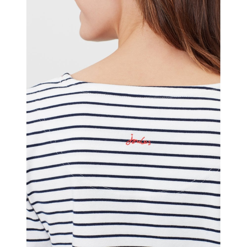 Joules Harbour Print Jersey Top - Cream Dog Leopard Stripe-5