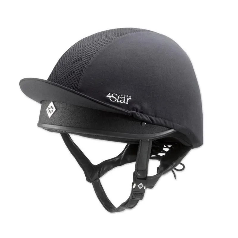 Charles Owen 4 Star Vented Hat Silk - Black