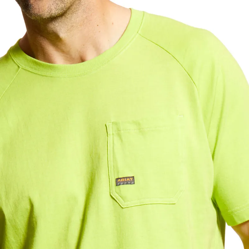 Ariat Men's Rebar Cotton Strong T-Shirt - Lime-1