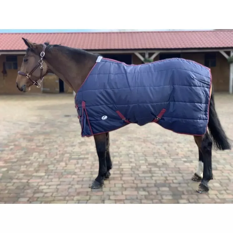 JHL Essential Mediumweight Stable Rug - Navy/Burgundy