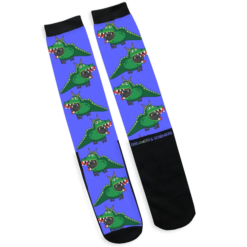 Dreamers and Schemers Socks - PUGosaur