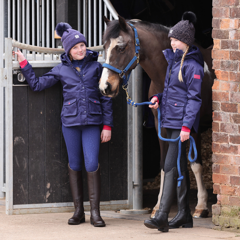 Aubrion Young Rider Palisade Waterproof Coat - Navy-4