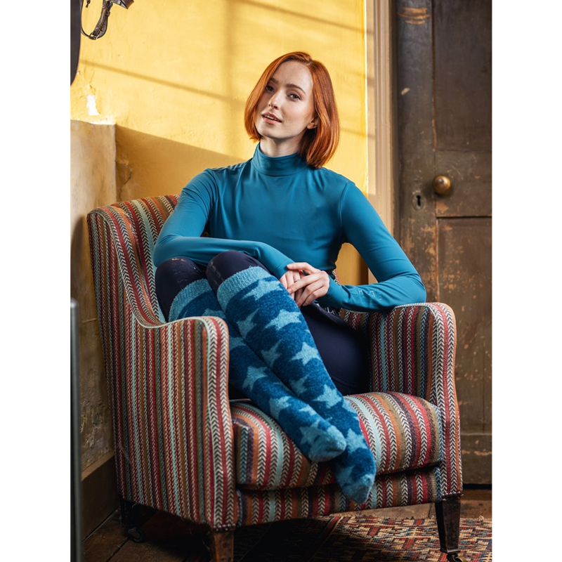 LeMieux Adult  Fluffies Socks - Marine-1