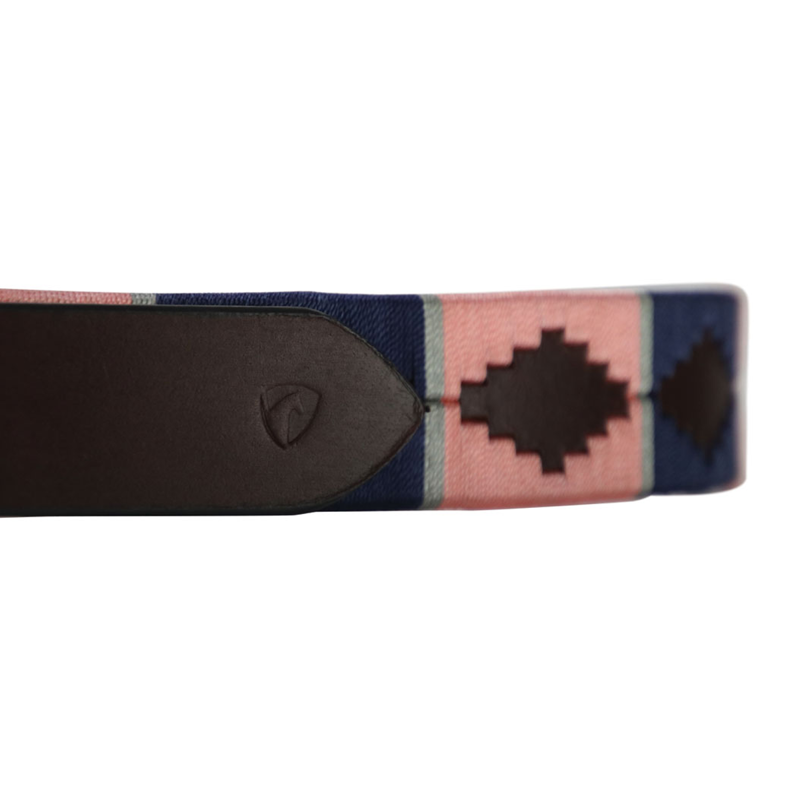 Hy Equestrian Elevate Polo Belt - Navy/Rose-2