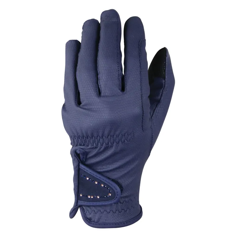 Hy Equestrian Roka Rose Riding Gloves - Navy