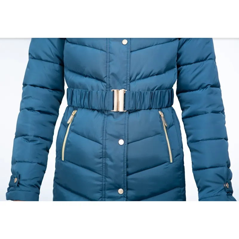 Coldstream Branxton Long Quilted Coat - Cool Slate Blue-5