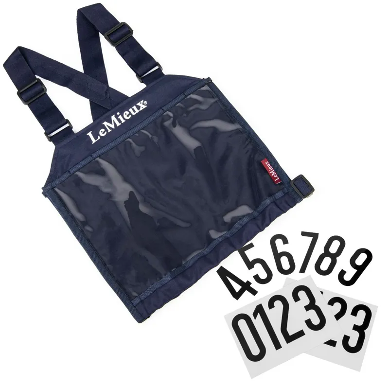 LeMieux Eventing Bib with Numbers Pack - Navy
