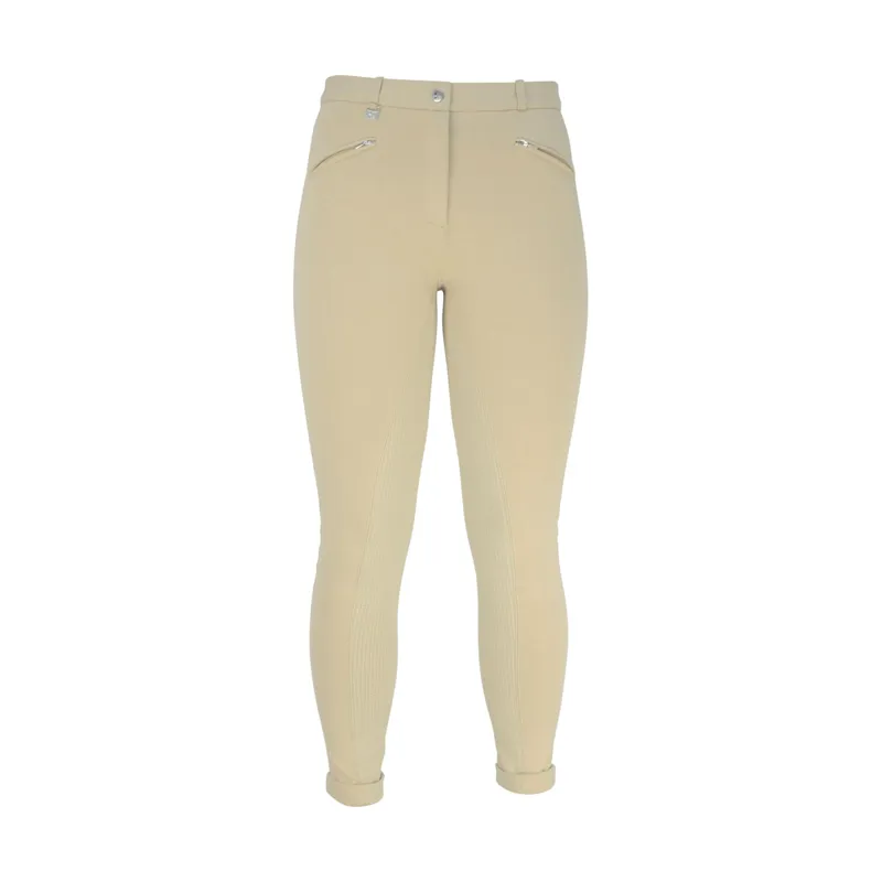 Hy Equestrian Raised Polka Dot Children's Jodhpurs - Beige
