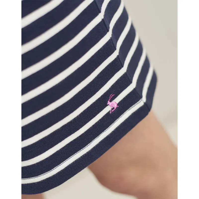 Joules Portia Jersey Skirt - Navy/Cream Stripe-2