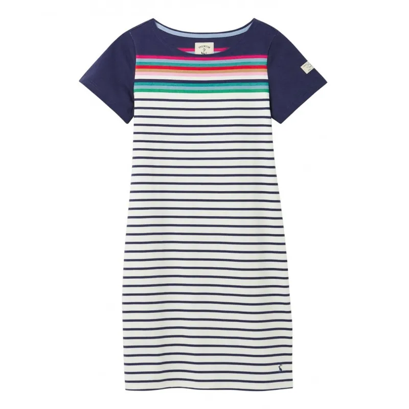 Joules Riviera Jersey Dress - Blue Border Stripe
